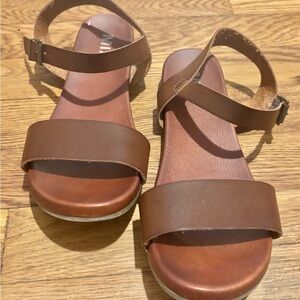 MIA Brown Leather Sandals